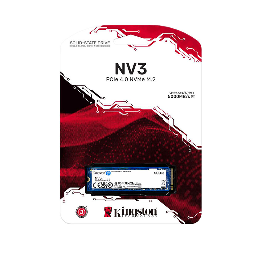 Ổ Cứng SSD KINGSTON SNV3S 1TB – M.2 2280 PCIe Gen4 x4 (Đọc 6000MB/s - Ghi 4000MB/s) - (SNV3S/1000G)
